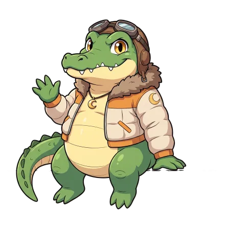 Kartın üstüne tırmanan Croco