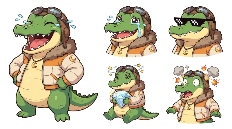 Croco meme / sticker paketi