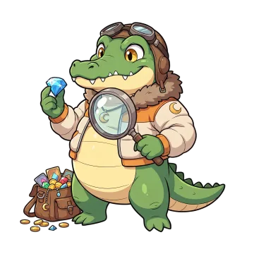 The Collector: büyüteçle mücevher inceleyen Croco